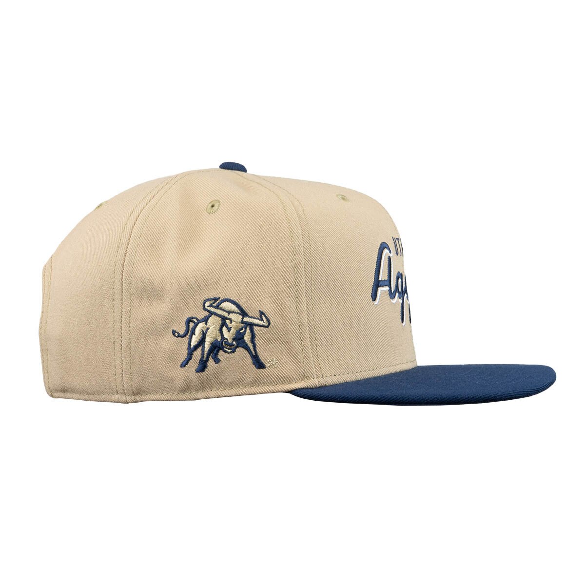 Nike utah state aggies adjustable flat brim khaki unisex cap